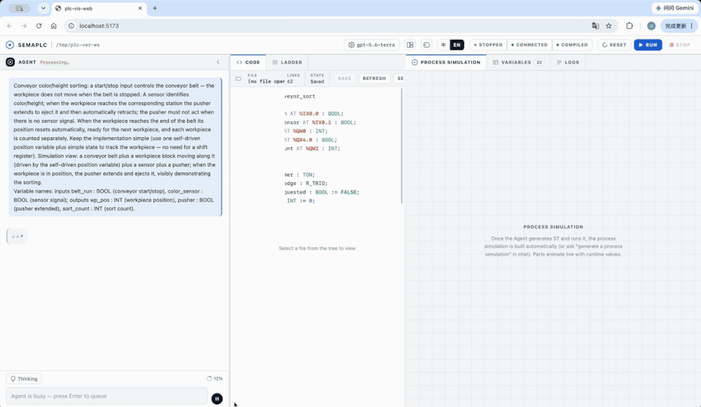 SemaPLC turns natural language into a running PLC program