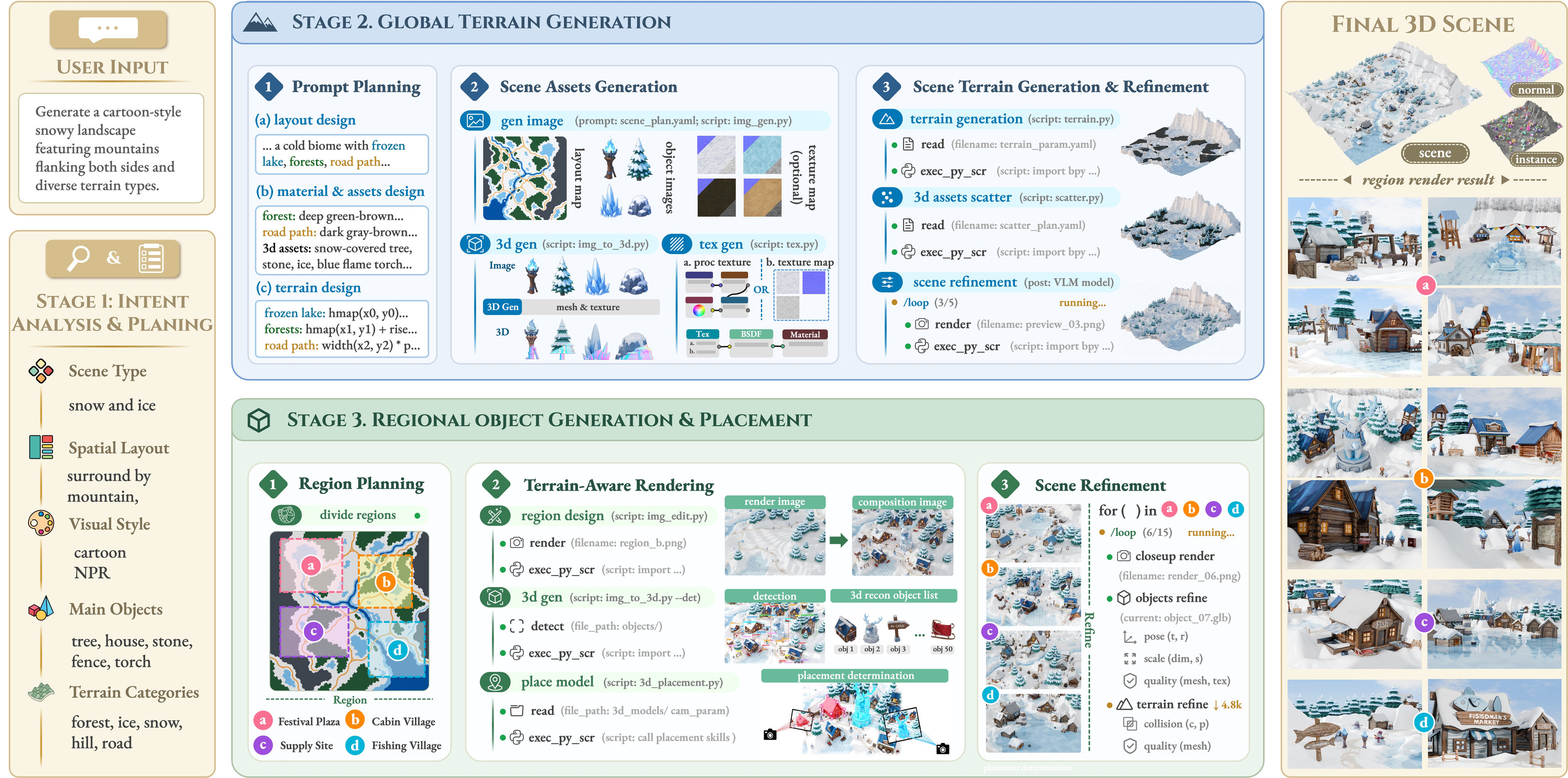 WorldClaw's coarse-to-fine generation pipeline